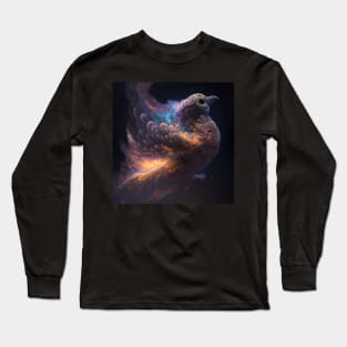 Bird in Space with unique Design Long Sleeve T-Shirt